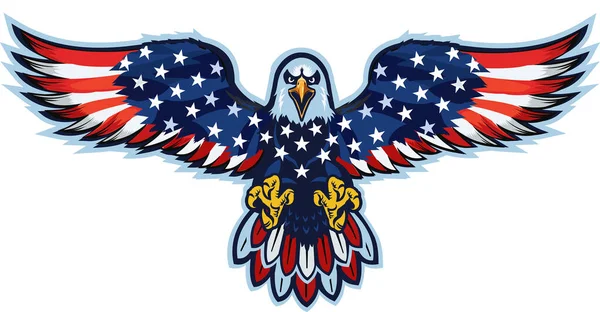 Amerikan bayraklı Amerikan kartalı