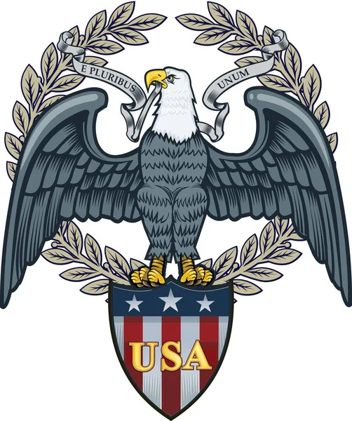 Американський Орел Прапорами Сша — стоковий вектор