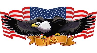 Amerikan bayraklı Amerikan yıldızları