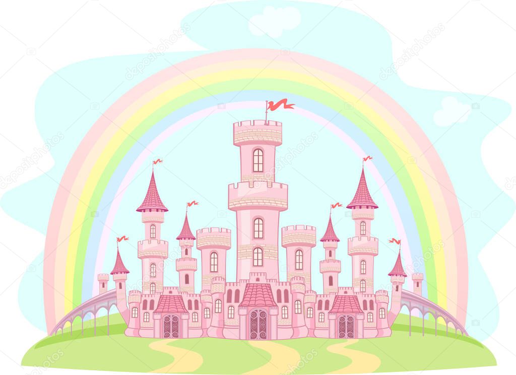 Wonderland fairytale medieval castle fortress