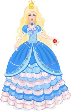 Mavi elbiseli güzel prenses.