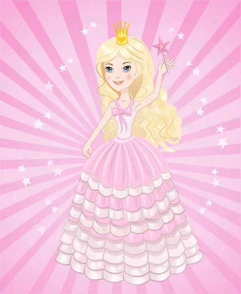 イラスト Fairy Beautiful Princess — ストックベクタ