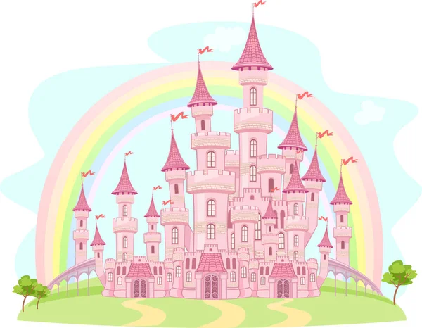 Sun Rainbow Air Castle — Vetor de Stock