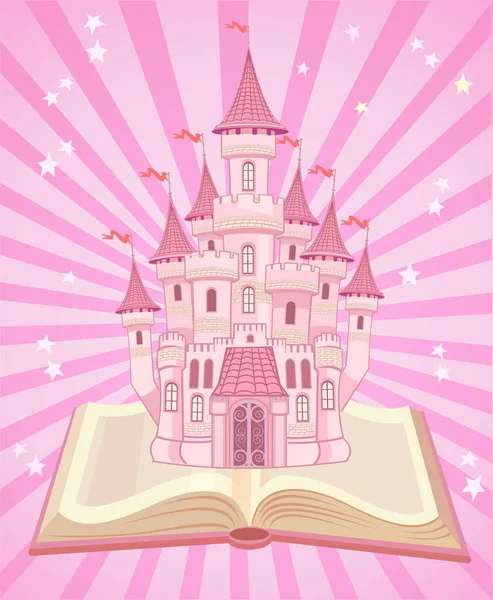 Het Kasteel Van Fairytale Air Castle Boek — Stockvector