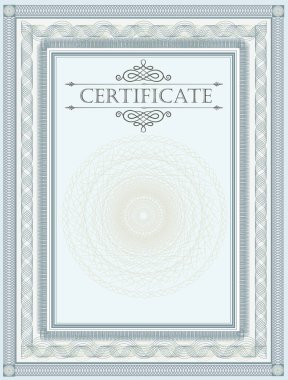 blank certificate template. color template