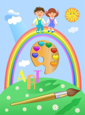 Childre ile Sanat Paleti Gökkuşağı