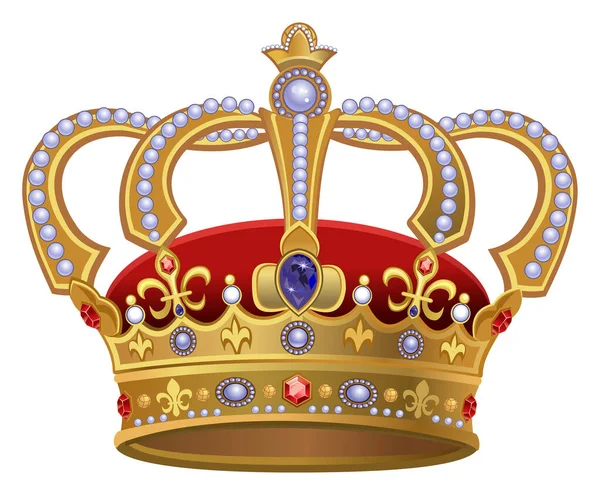 Illustration Royal Gold Crown — Stock vektor