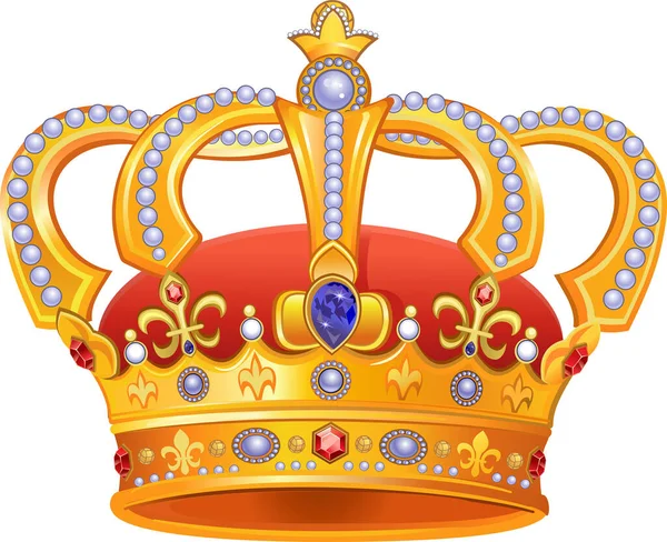 Illustration Royal Gold Crown — Stock vektor