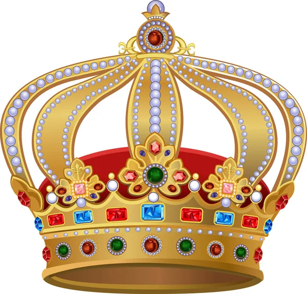 Illustratie Van Royal Gold Crown — Stockvector