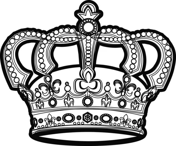 Illustratie Van Royal Gold Crown — Stockvector