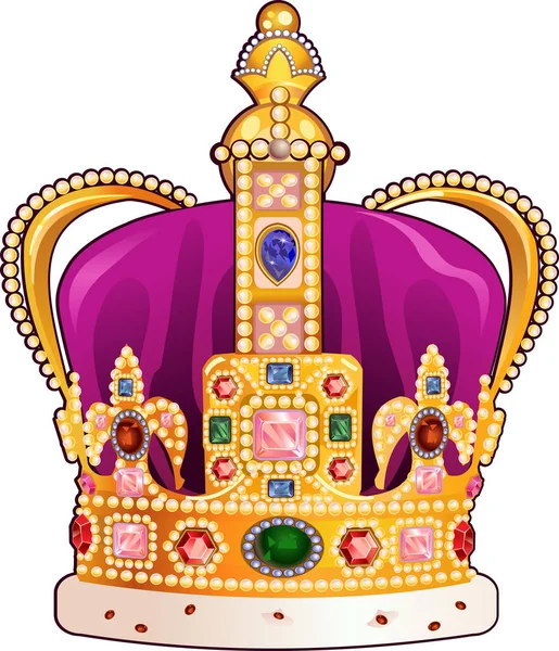 Illustration Royal Gold Crown — Stock vektor