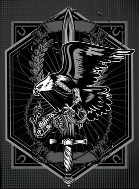 Kartal ve Yılan 'ın Çizimi.