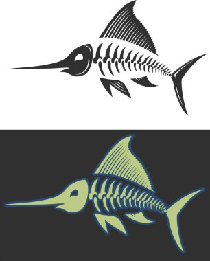 Çılgın balıkçılık. Kılıç balığı iskeleti 