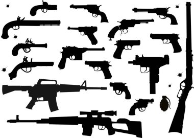 Silahlar: eski ve modern. Silahlar: eski ve modern tabancalar ve tabancalar. 