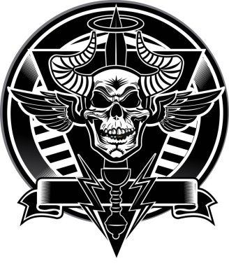 Skull Vintage Gotik tarzı sanattan esinlenmiştir. Dövme tasarımı, modaya uygun aşk sembolü