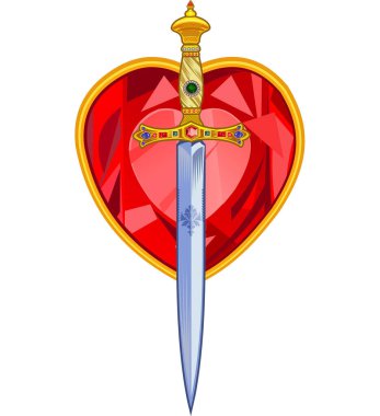 Hançer bıçağı. Ateşli ve Hançerli Kalp. 