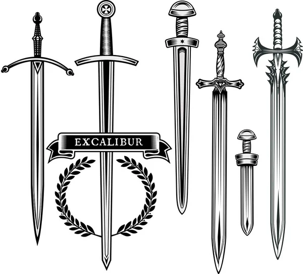 Efsanevi kılıç. Excalibur Kralın efsanevi kılıcı