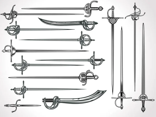 Bıçak, hançer, kılıç ve rapira.