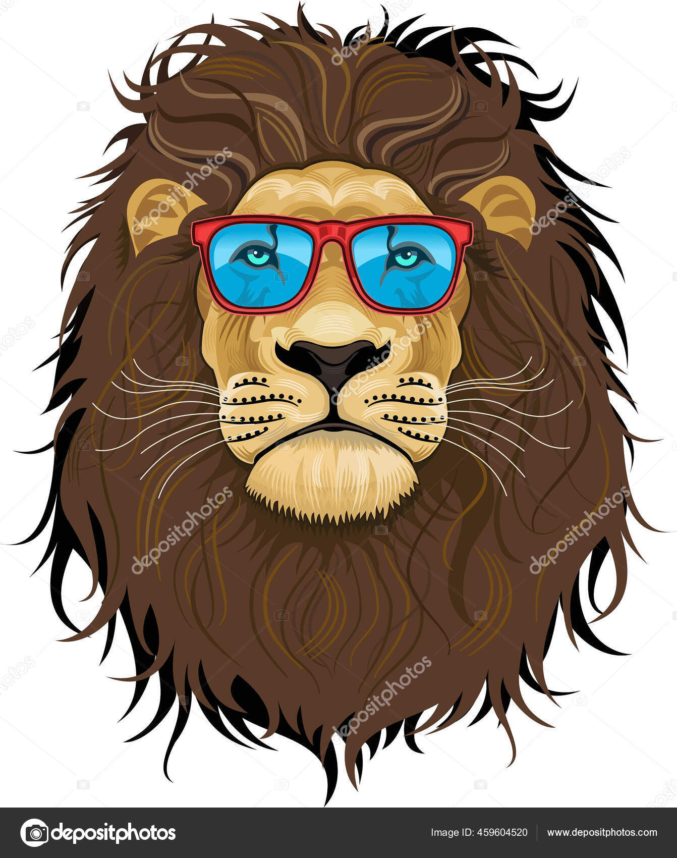 狮子王狮子的脸图库矢量图©eugeneharnam 459604520, image size:1342x1700