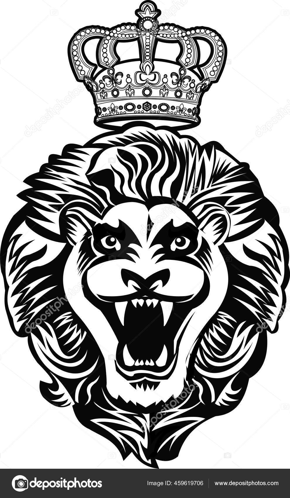 狮子王纹身狮子脸图库矢量图©eugeneharnam 459619706, image size:990x1700