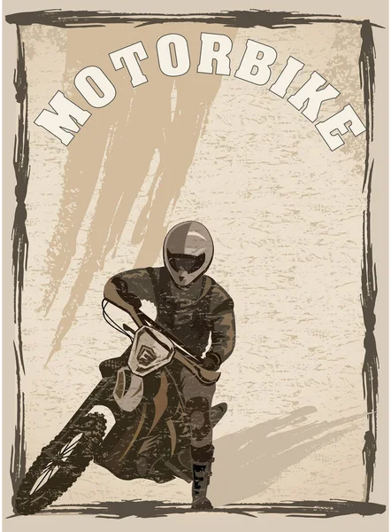 Mann Auf Dem Motorrad — Stockvektor