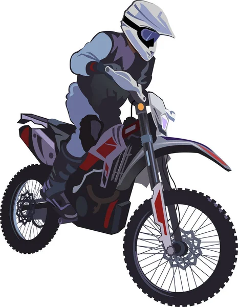 Mann Auf Dem Motorrad — Stockvektor