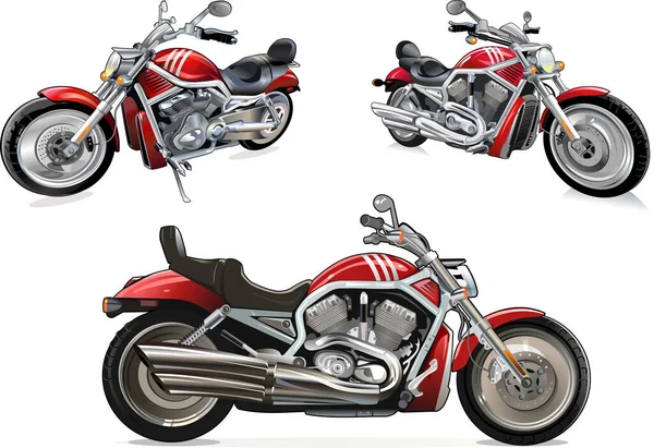 Illustration Von Big Red Motorrad — Stockvektor