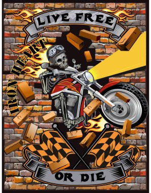 Motosikletteki iskeletin resmi