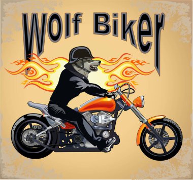 Klasik Wolf motosiklet etiketi