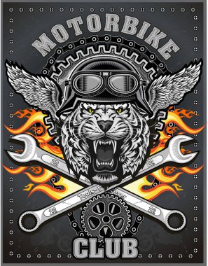Klasik kaplan motosiklet etiketi