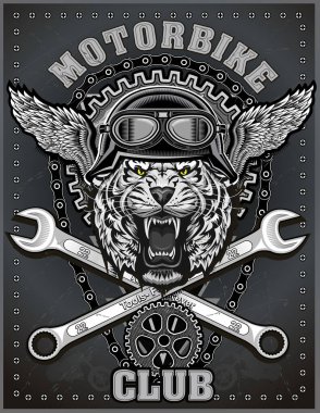 Klasik kaplan motosiklet etiketi