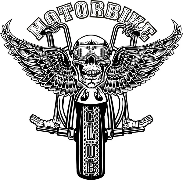 Illustration Vintage Motorcycle Label — Stock Vector