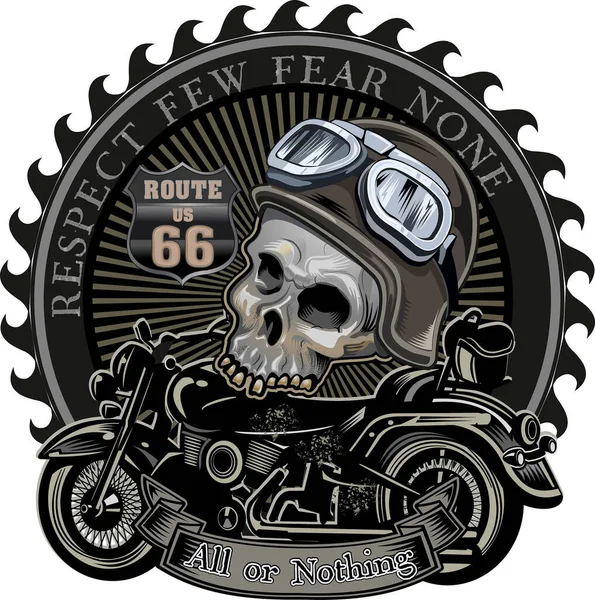 Illustratie Van Vintage Motorfiets Label — Stockvector