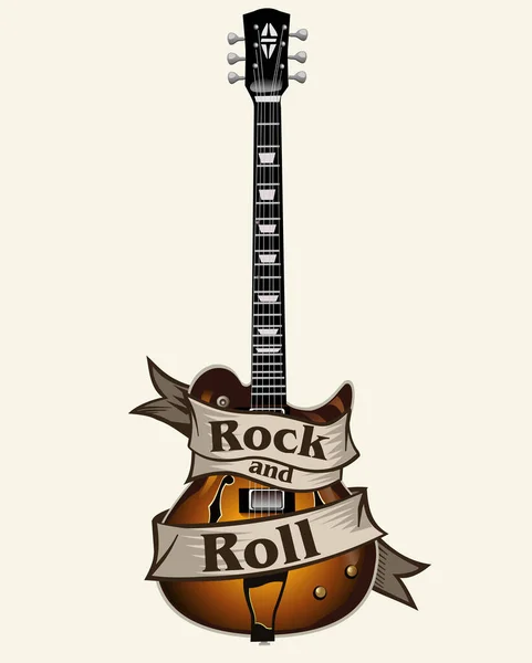 Guitare Électrique Rock Roll — Image vectorielle