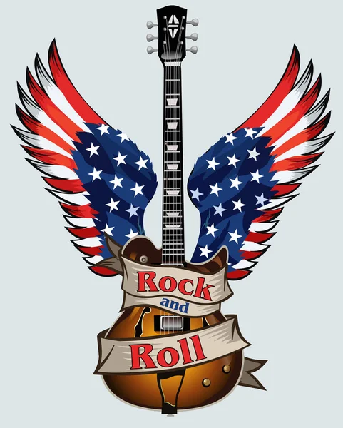 Guitare Électrique Rock Roll — Image vectorielle