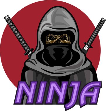 Ninja savaşçı çizimi. Kafatası savaşçısı