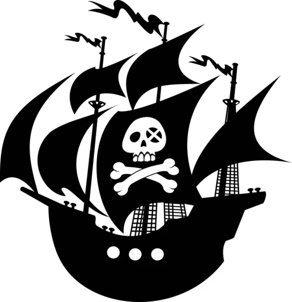 Illustratie Van Piratenschip — Stockvector