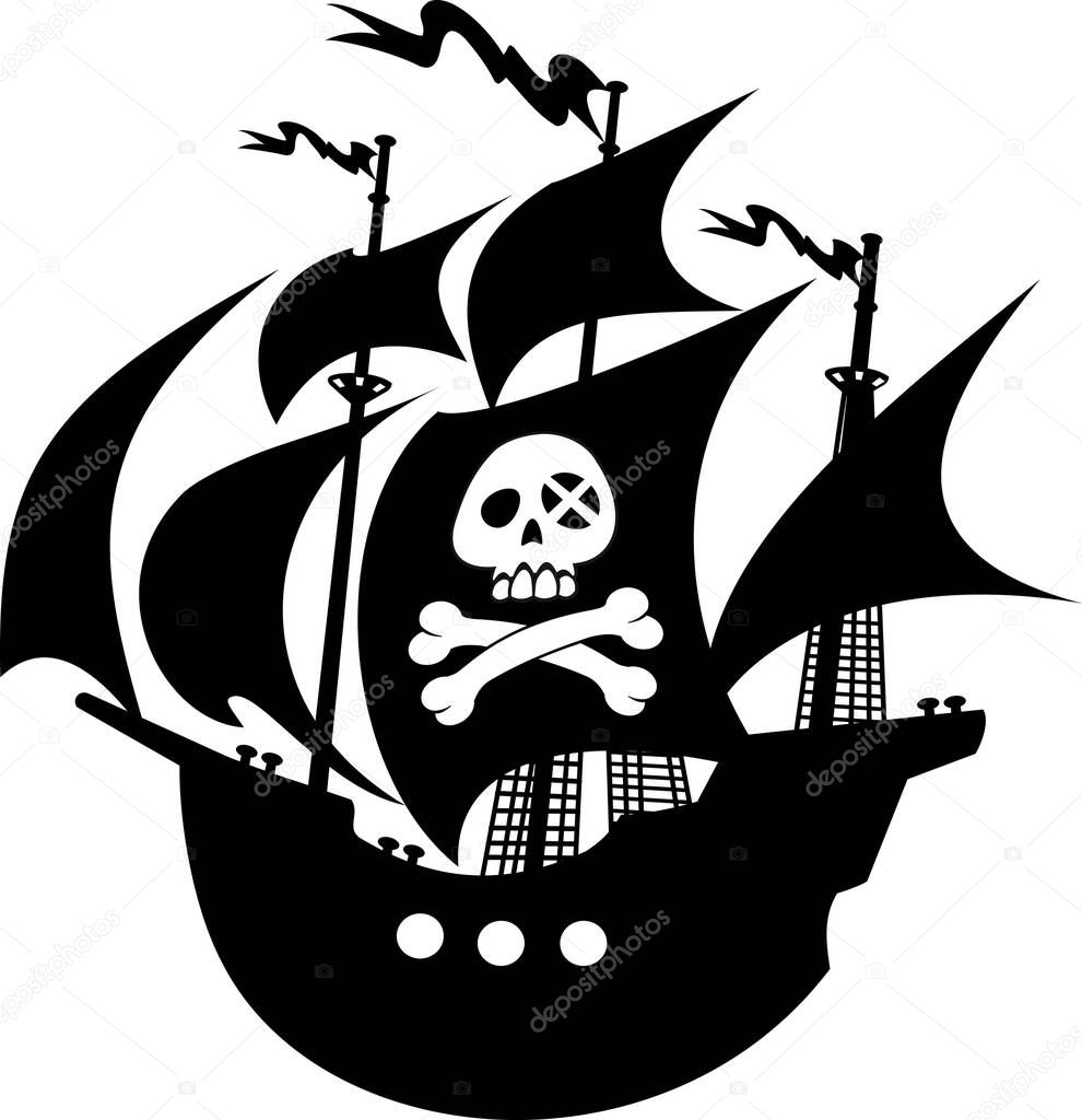 illustration of Pirate ship
