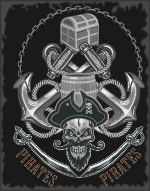 Jolly Roger Korsan kafatası çizimi