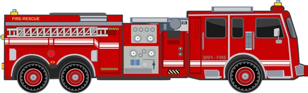 Ilustración Coche Bombero — Vector de stock