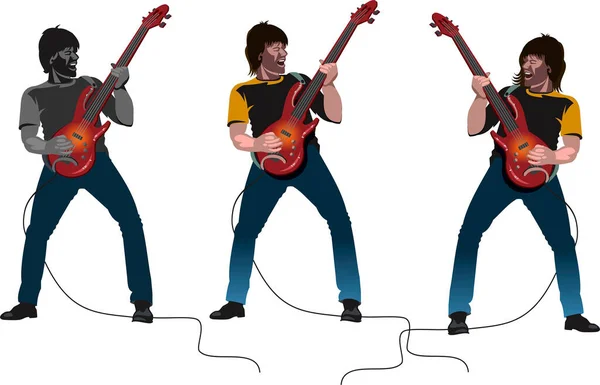 Rock Roll Guitariste Musicien — Image vectorielle