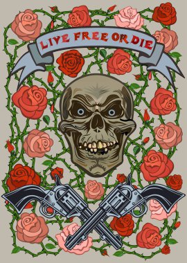 Güllerin ve skul 'un çizimi