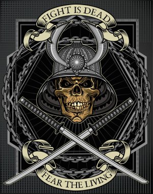 Samuray kafatası çizimi