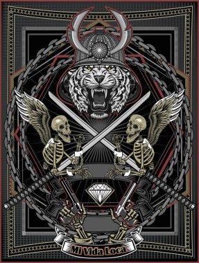 Samuray Kaplan Savaşçısı ve Kafatası