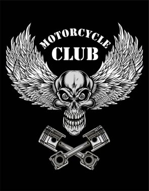 Klasik motosiklet etiketinin çizimi