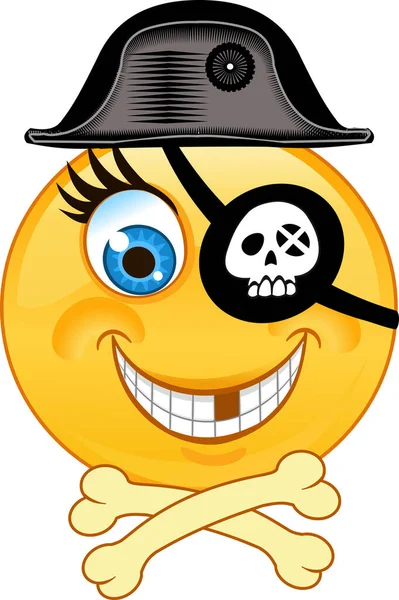 Ilustración Emoticono Pirata — Archivo Imágenes Vectoriales