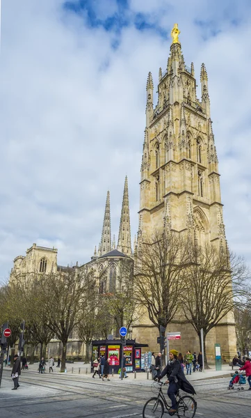 Katedrála v Saint Andre, Pey Berland zvonice, Bordeaux, Francie — Stock fotografie