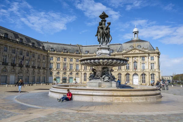Place de la Bourse square in Bordeaux, France — Stock Photo, Image