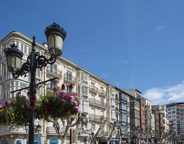 Muro de cervantes straße von logrono, spanien. — Stockfoto