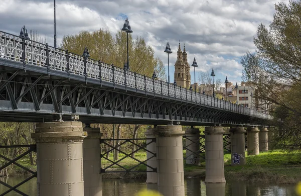 Demir köprü Logroño, La Rioja içinde. İspanya. 